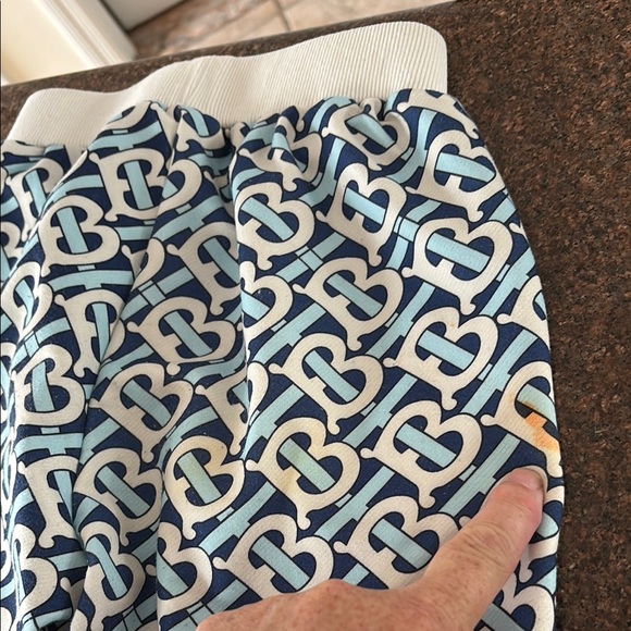 Burberry Boys/Girls Casual BLUE WHITE Monogram B Joggers-6/7 - Picture 8 of 16